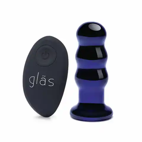 ⁨Szklany plug analny wibrujący - Glas Vibrating Beaded Butt Plug⁩ w sklepie Wasserman.eu