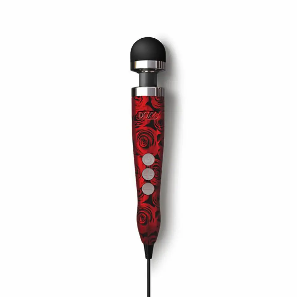 ⁨Masażer - Doxy Die Cast 3 Wand Massager Rose Pattern⁩ w sklepie Wasserman.eu