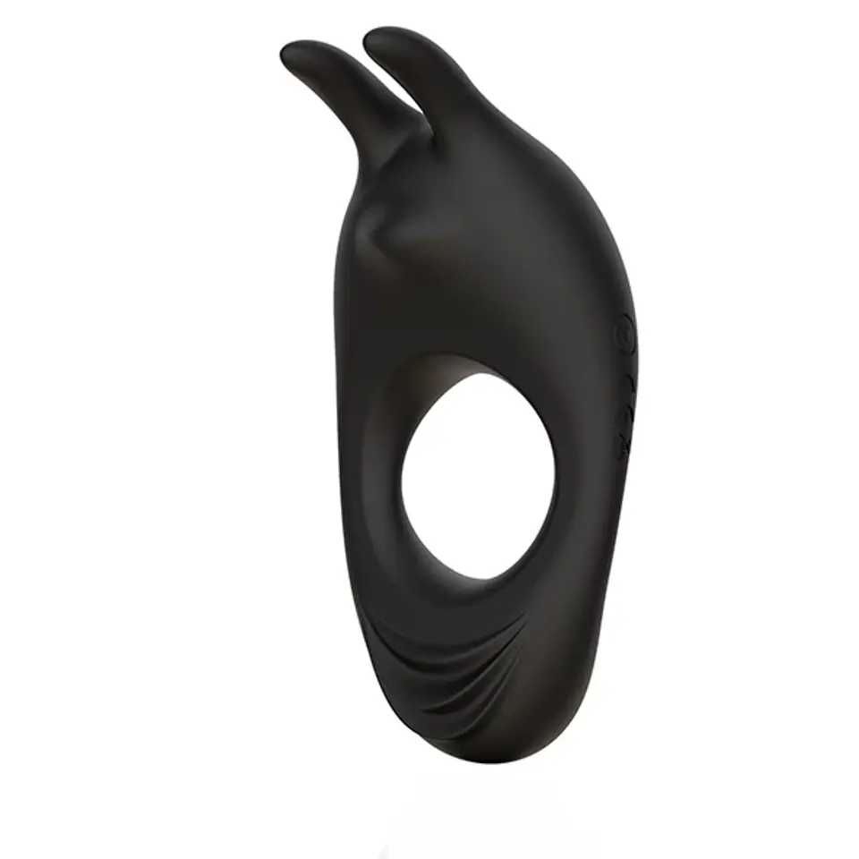 ⁨FeelzToys Zeus Black - Pierścień wibrujący z podwojnym napędem, czarny⁩ w sklepie Wasserman.eu