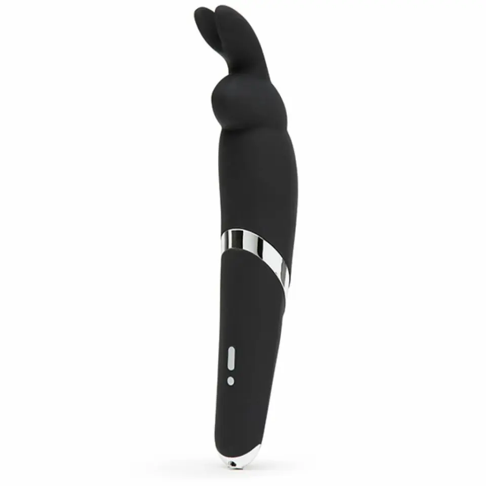 ⁨Happy Rabbit Wand Black - silikonowe urządzenie masujące, 26,7 cm⁩ w sklepie Wasserman.eu