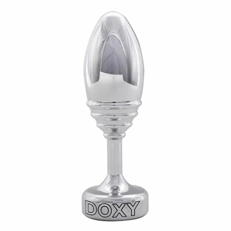 Plug analny - Doxy Butt Plug Ribbed w sklepie Wasserman.eu