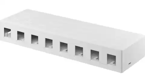 ⁨Empty Keystone 8-port enclosure - allows easy mounting using the Snap-In 79426 method⁩ at Wasserman.eu