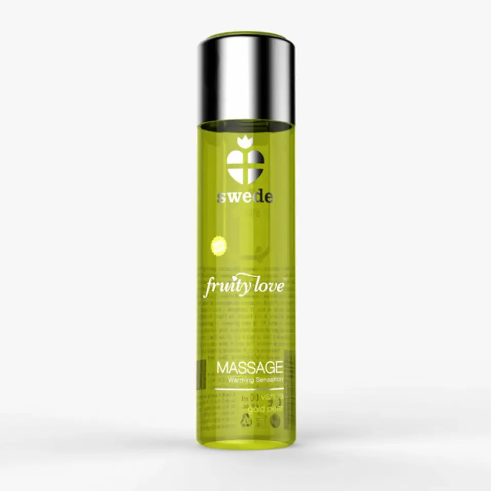 ⁨Swede Fruity Love Olejek do masażu Vanilla Gold Pear 120ml wegański⁩ w sklepie Wasserman.eu