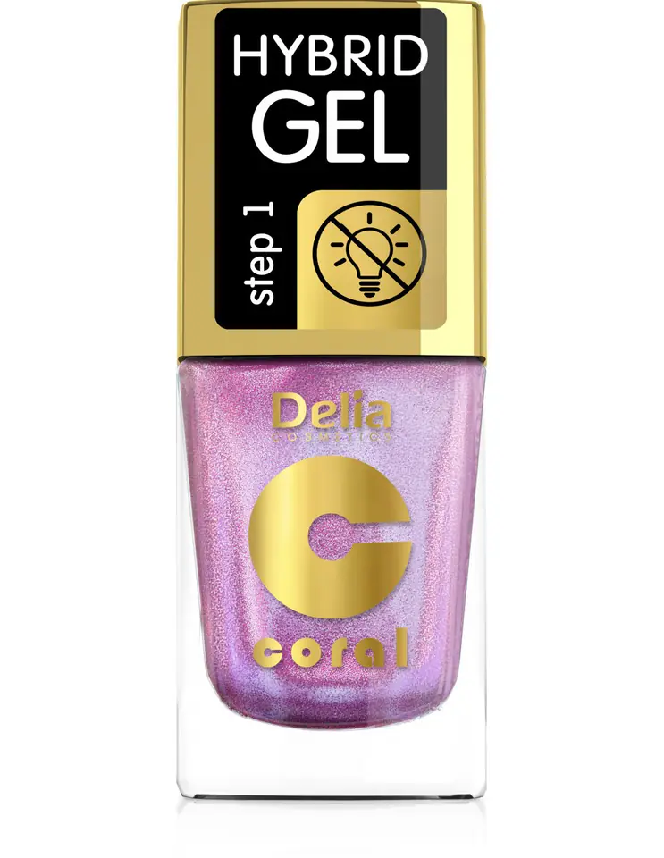 ⁨DELIA COSMETICS Coral Hybrid Gel Lakier hybrydowy do paznokci nr 105 - multirefleks (bez lampy) 11ml⁩ w sklepie Wasserman.eu