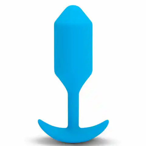 ⁨Plug analny wibrujący - B-Vibe Vibrating Snug Plug 3 Blue⁩ w sklepie Wasserman.eu