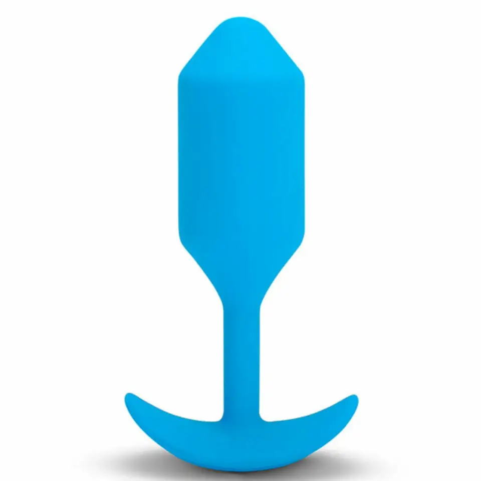 Plug analny wibrujący - B-Vibe Vibrating Snug Plug 3 Blue w sklepie Wasserman.eu
