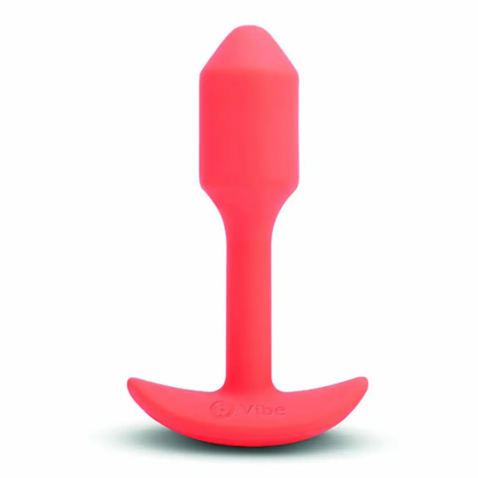 ⁨Plug analny wibrujący - B-Vibe Vibrating Snug Plug 1 Orange⁩ w sklepie Wasserman.eu