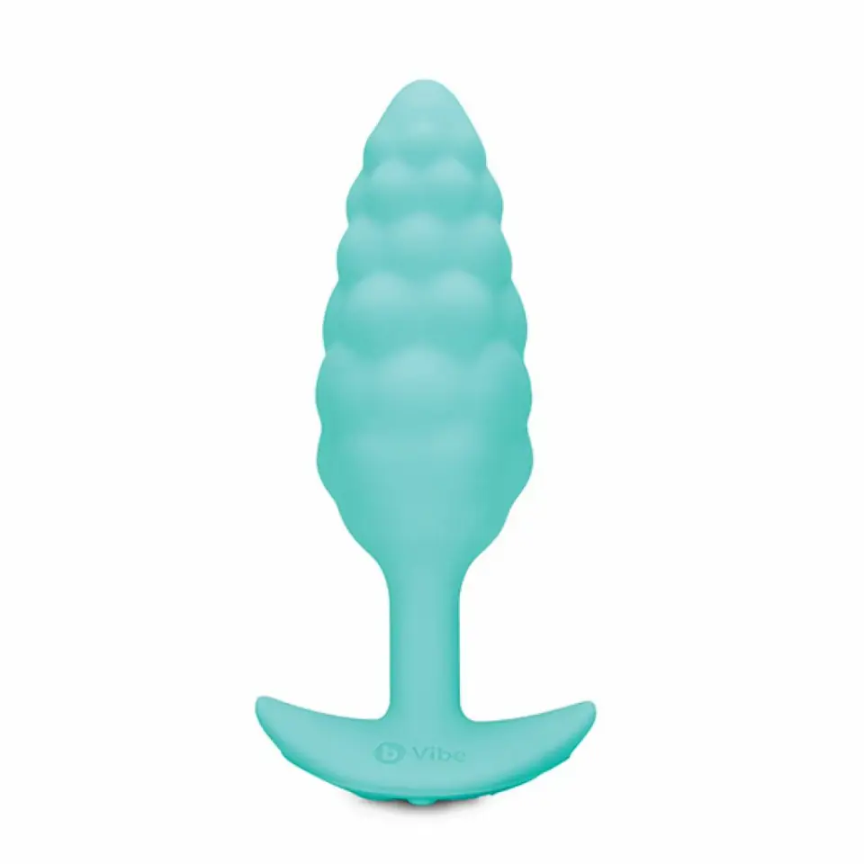 ⁨Plug analny wibrujący - B-Vibe Texture Plug Bump Mint⁩ w sklepie Wasserman.eu