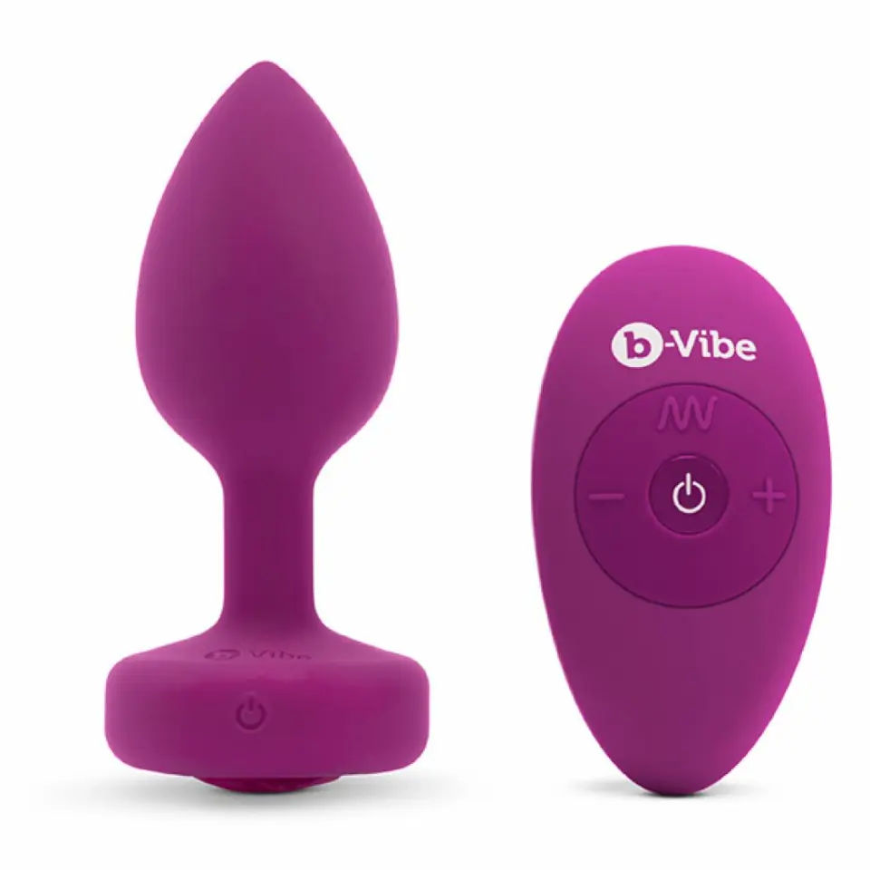 ⁨Zdalnie sterowany plug analny - B-Vibe Vibrating Jewel Plug S/M Pink Ruby⁩ w sklepie Wasserman.eu