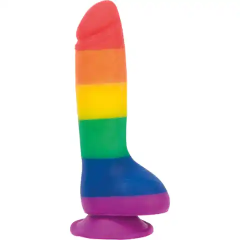 ⁨Dildo - Addiction Justin Dong 20 cm Rainbow⁩ w sklepie Wasserman.eu
