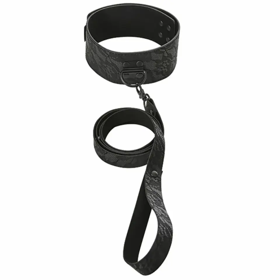 ⁨Sportsheets Sincerely Locking Lace Collar & Leash - ozdobna obroża z koronką 50 cm⁩ w sklepie Wasserman.eu