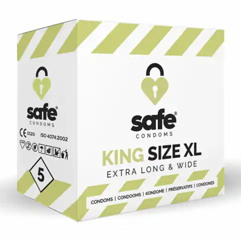 ⁨Safe - King Size XL Condoms 5 pcs⁩ at Wasserman.eu