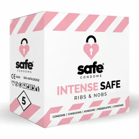 ⁨Prezerwatywy stymulujące - Safe Intense Safe 5 szt⁩ w sklepie Wasserman.eu