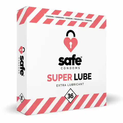⁨Safe - Super Lube Condoms Extra Lubricant 36 pcs⁩ at Wasserman.eu