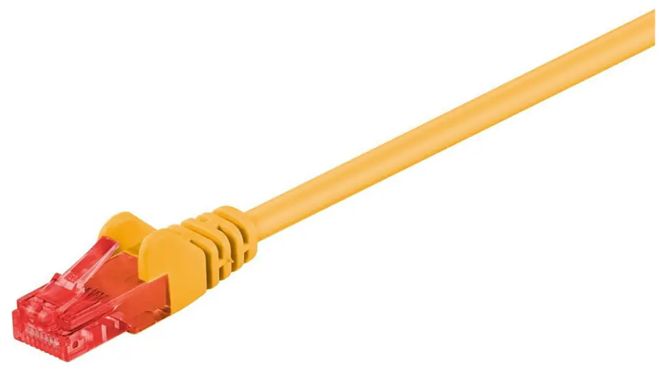 ⁨Patch cable U/UTP cat.6 CCA yellow 7,5m 68428⁩ at Wasserman.eu