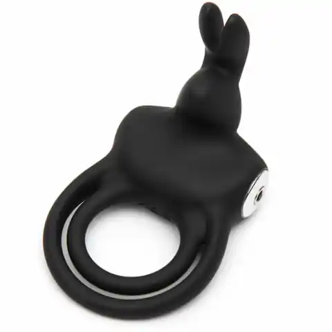 ⁨Pierścień wibrujący - Happy Rabbit Cock Ring Black⁩ w sklepie Wasserman.eu