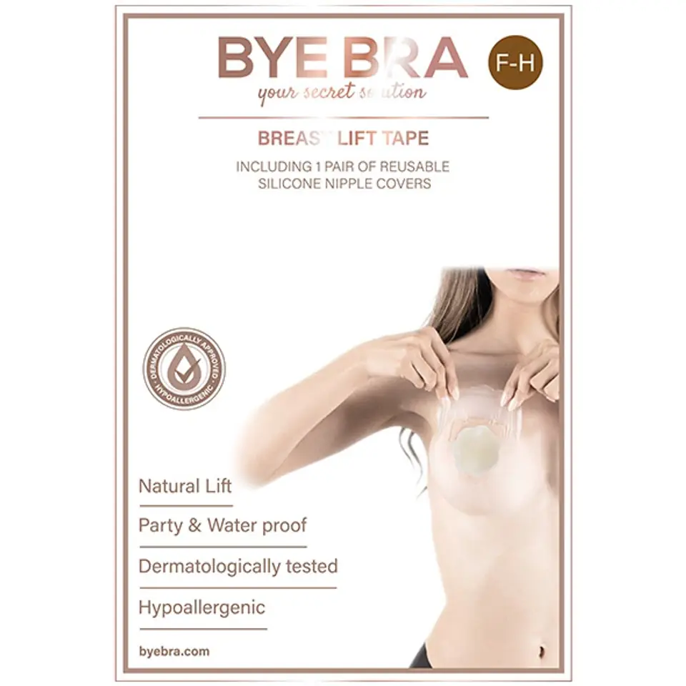 ⁨Bye Bra - Breast Lift & Silicone Nipple Covers F-H Nude 3 Pairs⁩ at Wasserman.eu