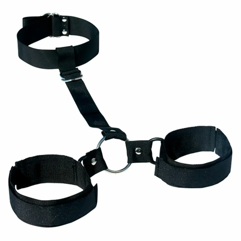 ⁨Obroża z kajdankami - S&M Shadow Neck & Wrist Restraint⁩ w sklepie Wasserman.eu