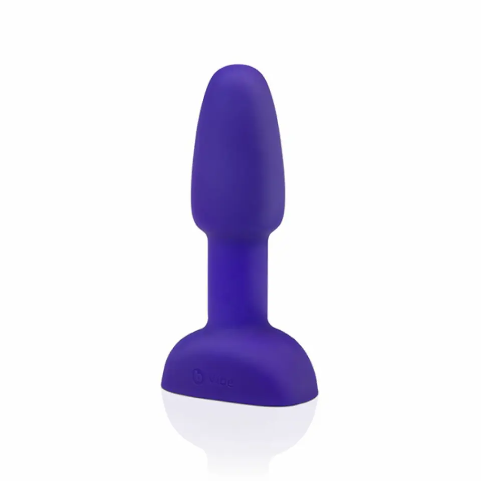 ⁨Zdalnie sterowany plug analny - B-Vibe Rimming Petite Purple⁩ w sklepie Wasserman.eu