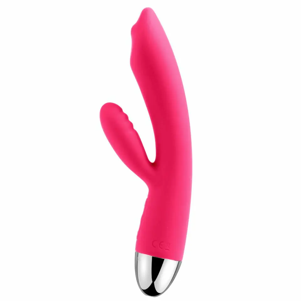 ⁨Svakom Trysta Rabbit Plum Red - dwusilnikowy model silikonowy wodoodporny⁩ w sklepie Wasserman.eu
