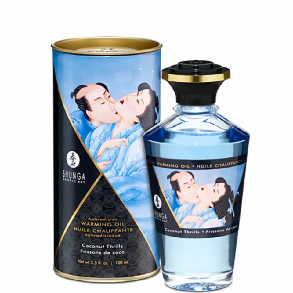 ⁨Rozgrzewający olejek do masażu - Shunga Aphrodisiac Warming Oil Coconut Thrills 100 ml⁩ w sklepie Wasserman.eu