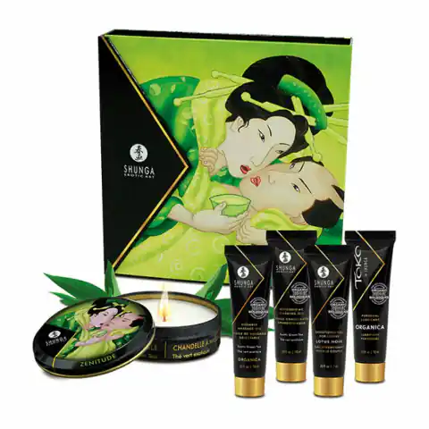 ⁨Zestaw akcesoriów - Shunga Geishas Secret Kit Green Tea⁩ w sklepie Wasserman.eu
