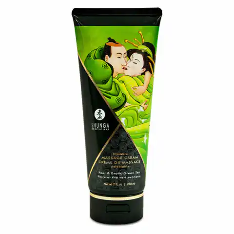 ⁨Krem do masażu - Shunga Massage Cream Pear & Exotic Green Tea 200 ml⁩ w sklepie Wasserman.eu