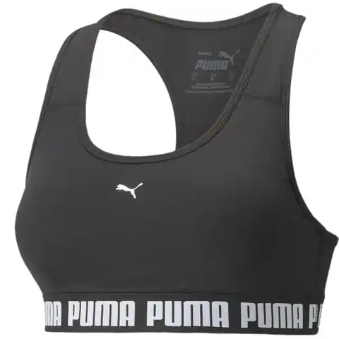 ⁨Stanik sportowy Puma Mid Impact W 521599 (kolor Czarny, rozmiar M)⁩ w sklepie Wasserman.eu