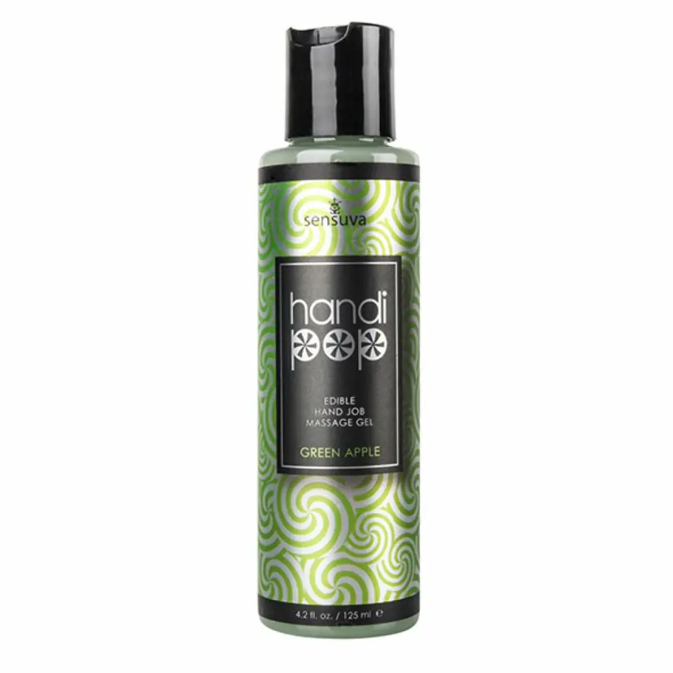 ⁨Żel do masażu - Sensuva Handipop Massage Gel Green Apple 125 ml⁩ w sklepie Wasserman.eu