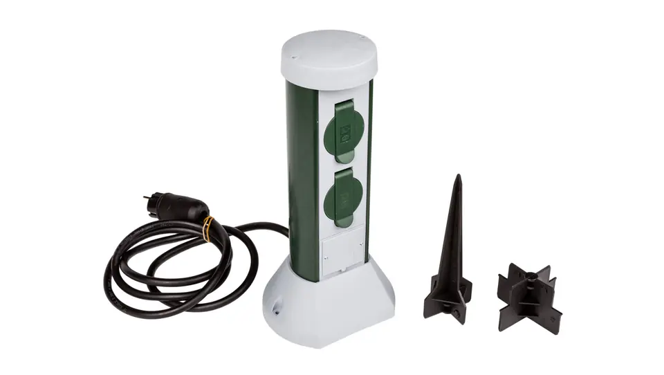 ⁨Garden post 2x2P+Z 16A IP44 /cable OWY 3x1 2mb/ 077768200021⁩ at Wasserman.eu