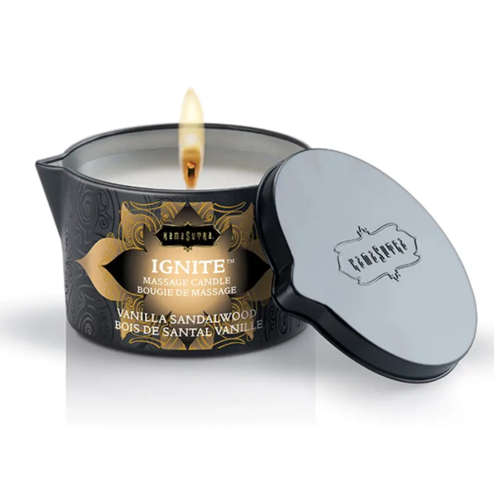 ⁨Kama Sutra Ignite Świeca do masażu Vanilla Sandalwood 170g⁩ w sklepie Wasserman.eu