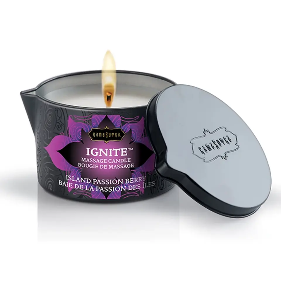 ⁨Kama Sutra Ignite Island Passion Berry świeca do masażu 170g⁩ w sklepie Wasserman.eu