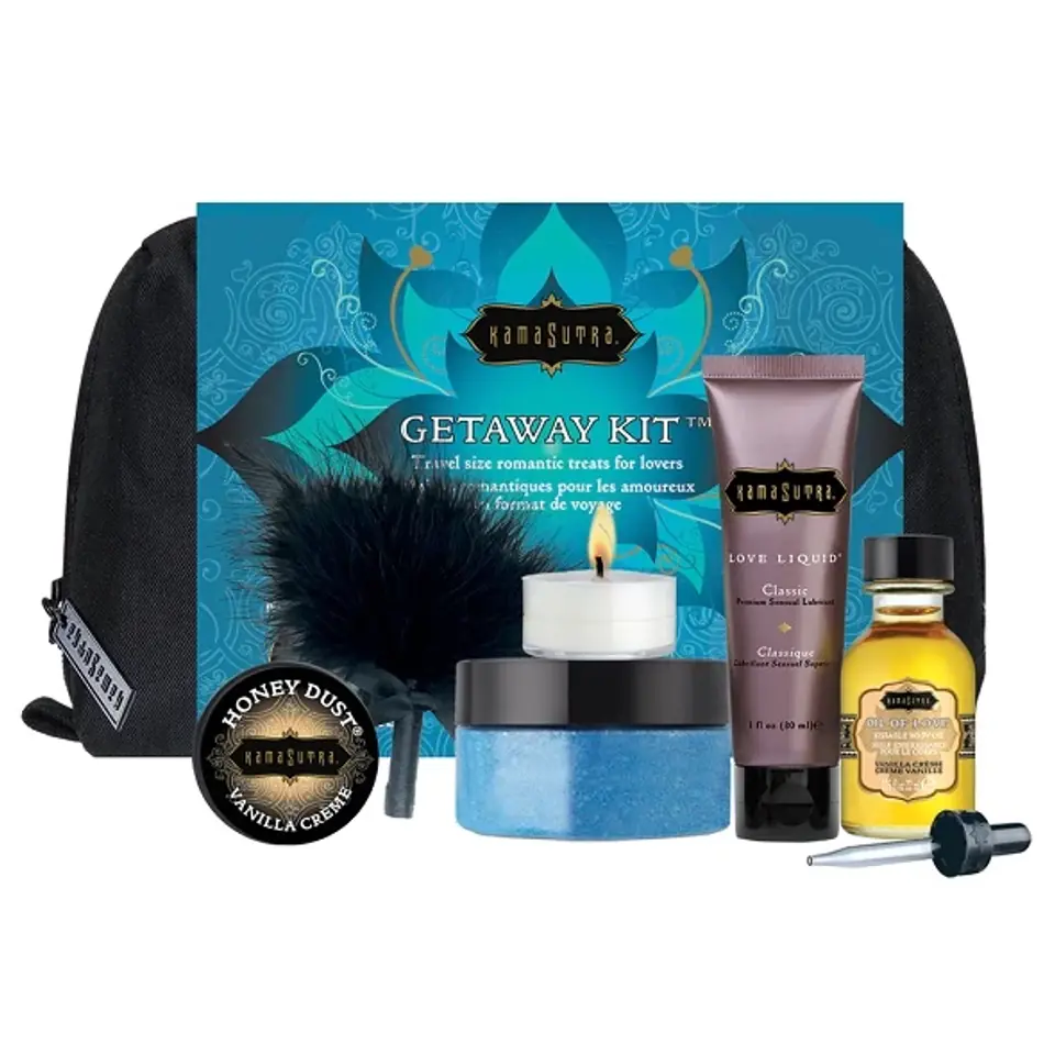 ⁨Kama Sutra Getaway Kit Romantic Treats - Zestaw podrożny z akcesoriami pielęgnacyjnymi⁩ w sklepie Wasserman.eu