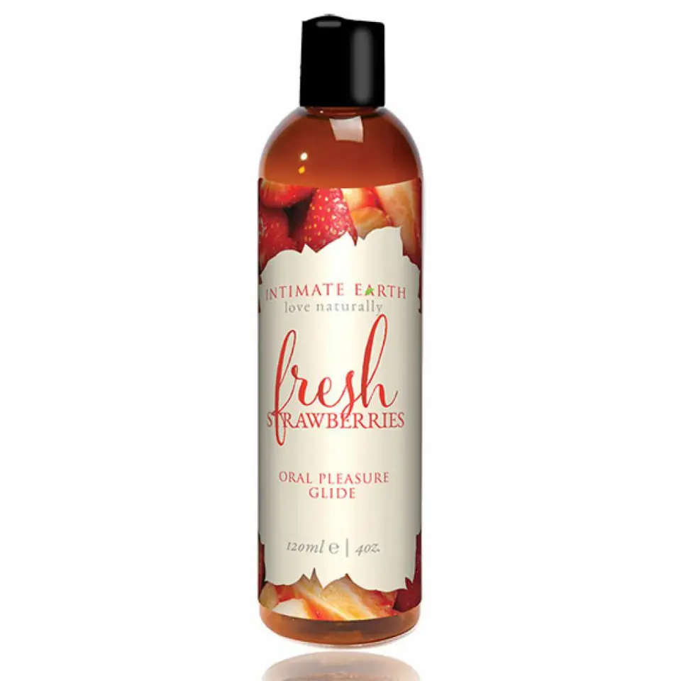 ⁨Lubrykant - Intimate Earth Natural Flavors Fresh Strawberries 120 ml⁩ w sklepie Wasserman.eu