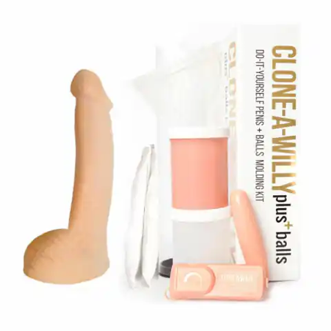 ⁨Zestaw do klonowania penisa z jądrami - Clone A Willy Kit Including Balls Nude⁩ w sklepie Wasserman.eu