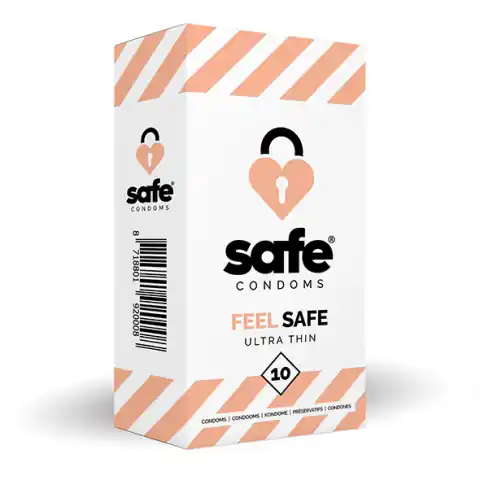 ⁨Safe - Feel Safe Condoms Ultra-Thin 10 pcs⁩ at Wasserman.eu