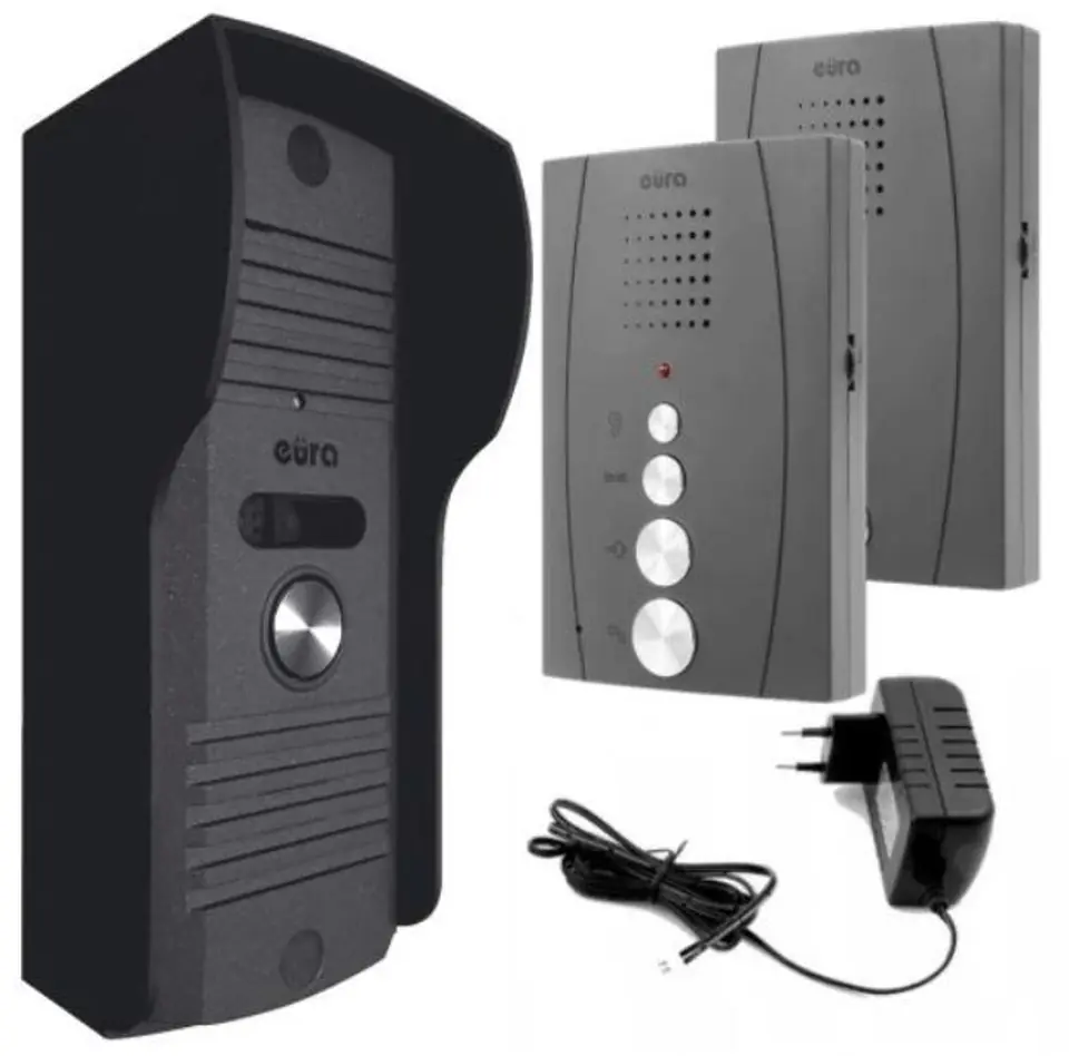 ⁨INTERCOM ''EURA'' ADP-51A3 ''DIFESA'' - 1-family, 2 home stations, intercom, graphite⁩ at Wasserman.eu