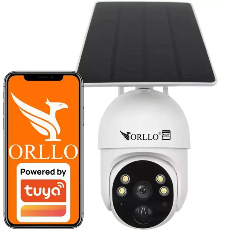 ⁨Kamera IP bezprzewodowa 4G LTE obrotowa z panelem solarnym Orllo TZ1 PRO⁩ w sklepie Wasserman.eu