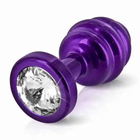 ⁨Plug analny - Diogol Ano Ribbed Purple 35 mm⁩ w sklepie Wasserman.eu