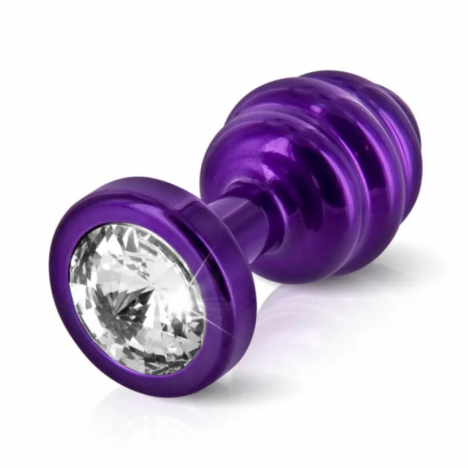 ⁨Plug analny - Diogol Ano Ribbed Purple 30 mm⁩ w sklepie Wasserman.eu
