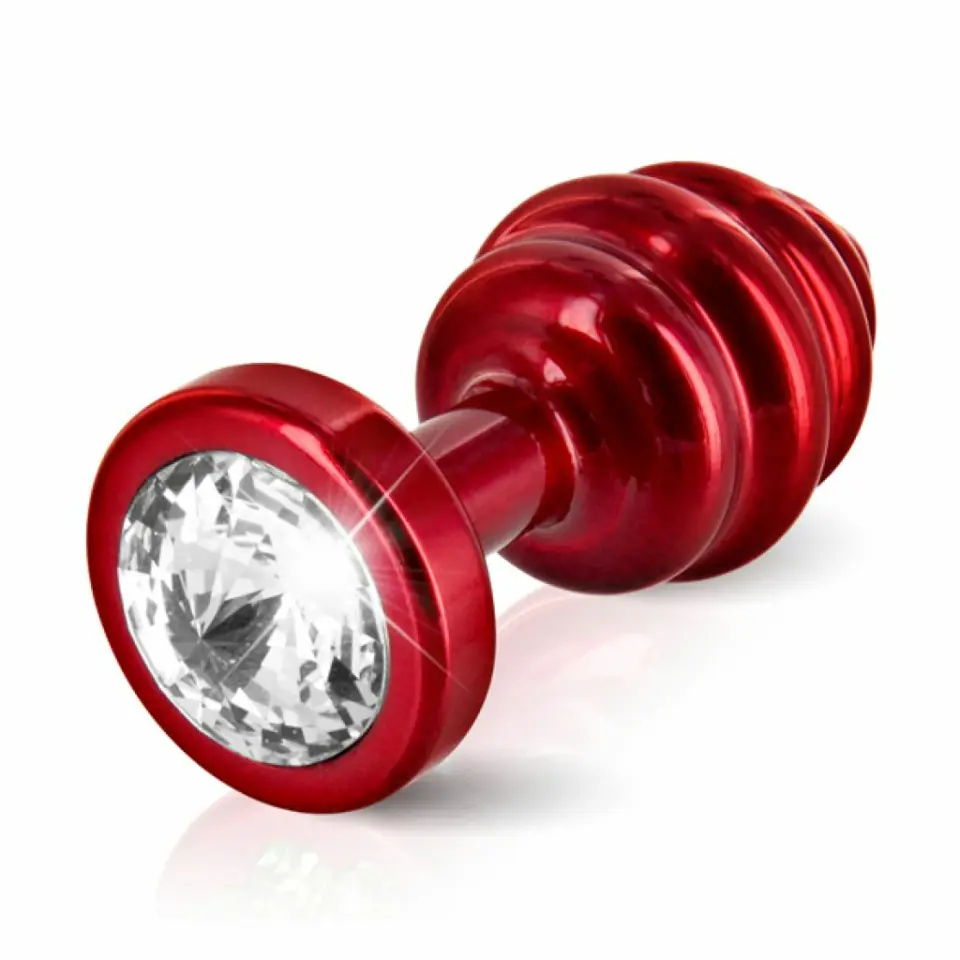 ⁨Diogol - Ano Butt Plug Ribbed Red 30 mm⁩ at Wasserman.eu