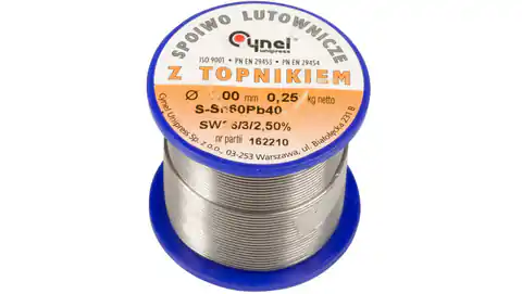 ⁨Soldering wire 1mm 250g DW 1,00/TLR tin E05ML-01010200701⁩ at Wasserman.eu