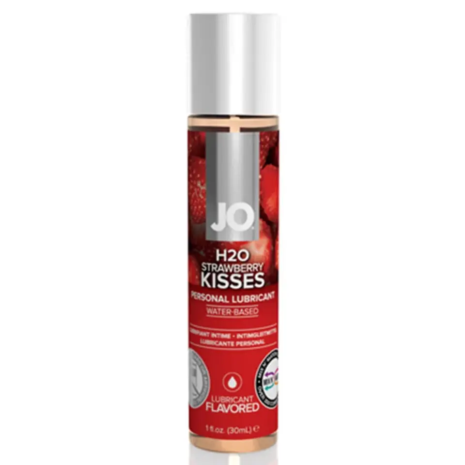 ⁨Lubrykant - System JO H2O Strawberry Kisses 30 ml⁩ w sklepie Wasserman.eu