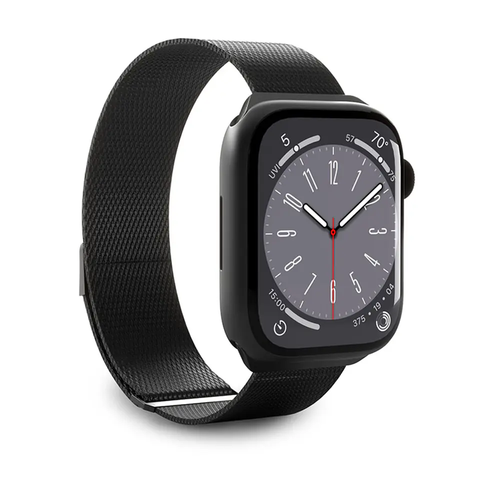 ⁨Puro Milanese Magnetic Band - Pasek ze stali nierdzewnej do Apple Watch 38/40/41/42 mm (czarny)⁩ w sklepie Wasserman.eu