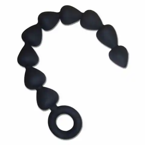 ⁨Koraliki analne - S&M Black Silicone Anal Beads⁩ w sklepie Wasserman.eu