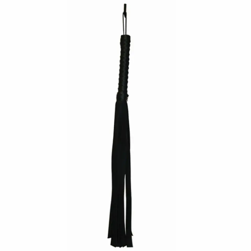 ⁨S&M Flogger Black - skorzany pejcz z wygodną rączką, 61 cm⁩ w sklepie Wasserman.eu