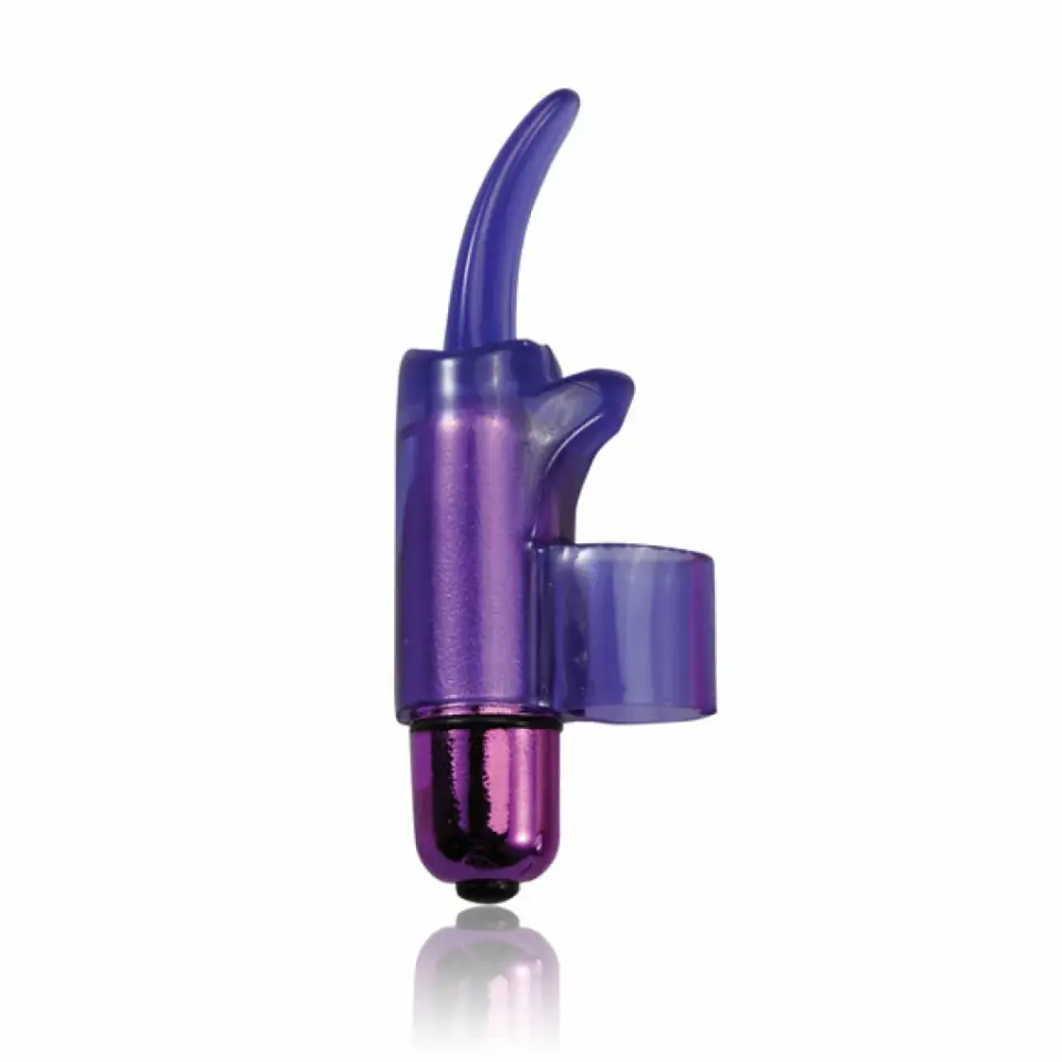 ⁨Wibrator na palec - PowerBullet Tingling Tongue Purple⁩ w sklepie Wasserman.eu