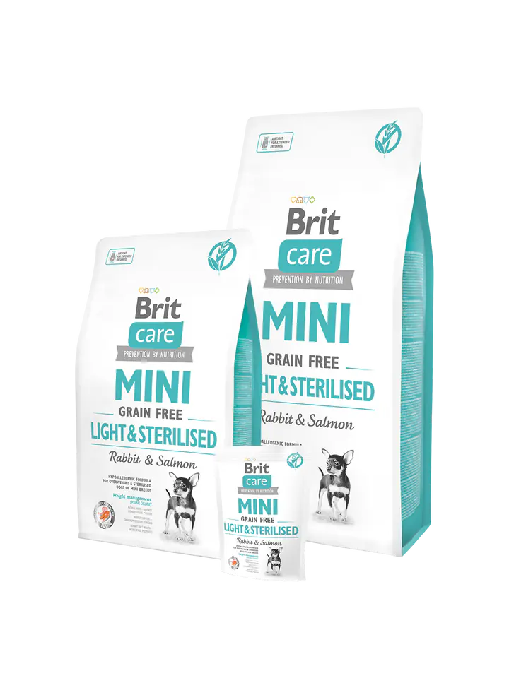 ⁨BRIT CARE MINI GRAIN-FREE LIGHT&STERILISED 400 g⁩ at Wasserman.eu