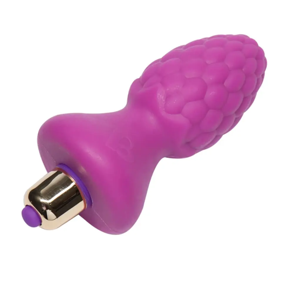 ⁨Plug analny wibrujący - Rocks-Off Ass-Berries 7-Speed Raspberry⁩ w sklepie Wasserman.eu