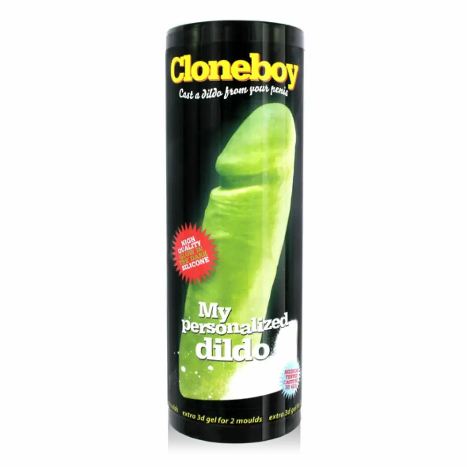 ⁨Zestaw do klonowania penisa fosforyzujący - Cloneboy Dildo Glow In The Dark⁩ w sklepie Wasserman.eu